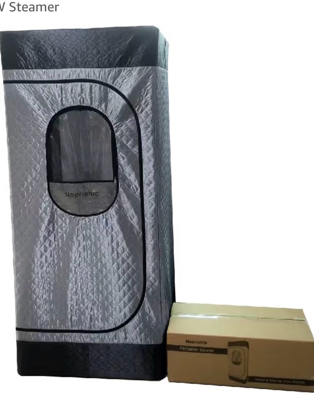 Noeristic Portable Garment Steamer Cover in Silver and Black
